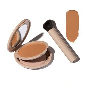 No Makeup Makeup Serum Foundation with brush. Tan color, new in box. $89 value